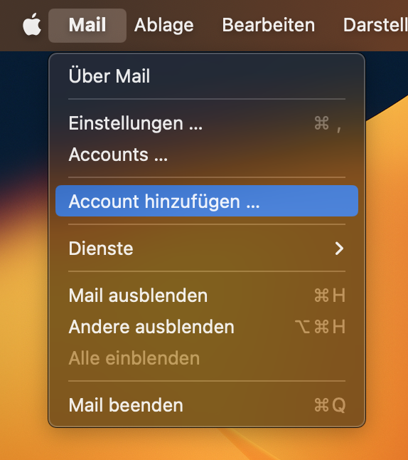 Account hinzufügen