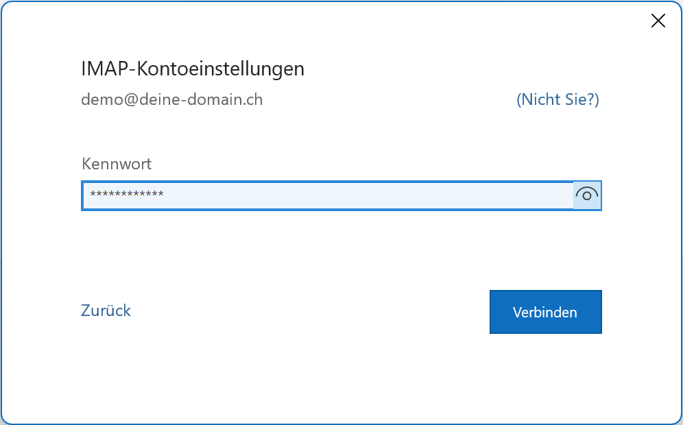 IMAP-Kontoeinstellungen