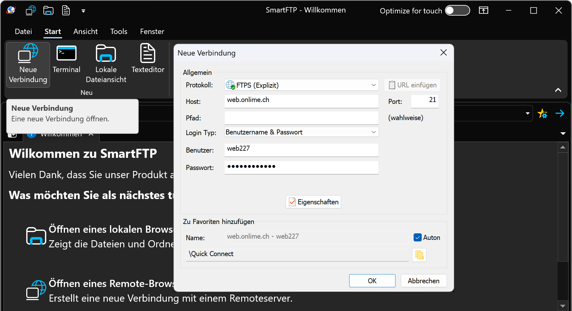 FTP-login