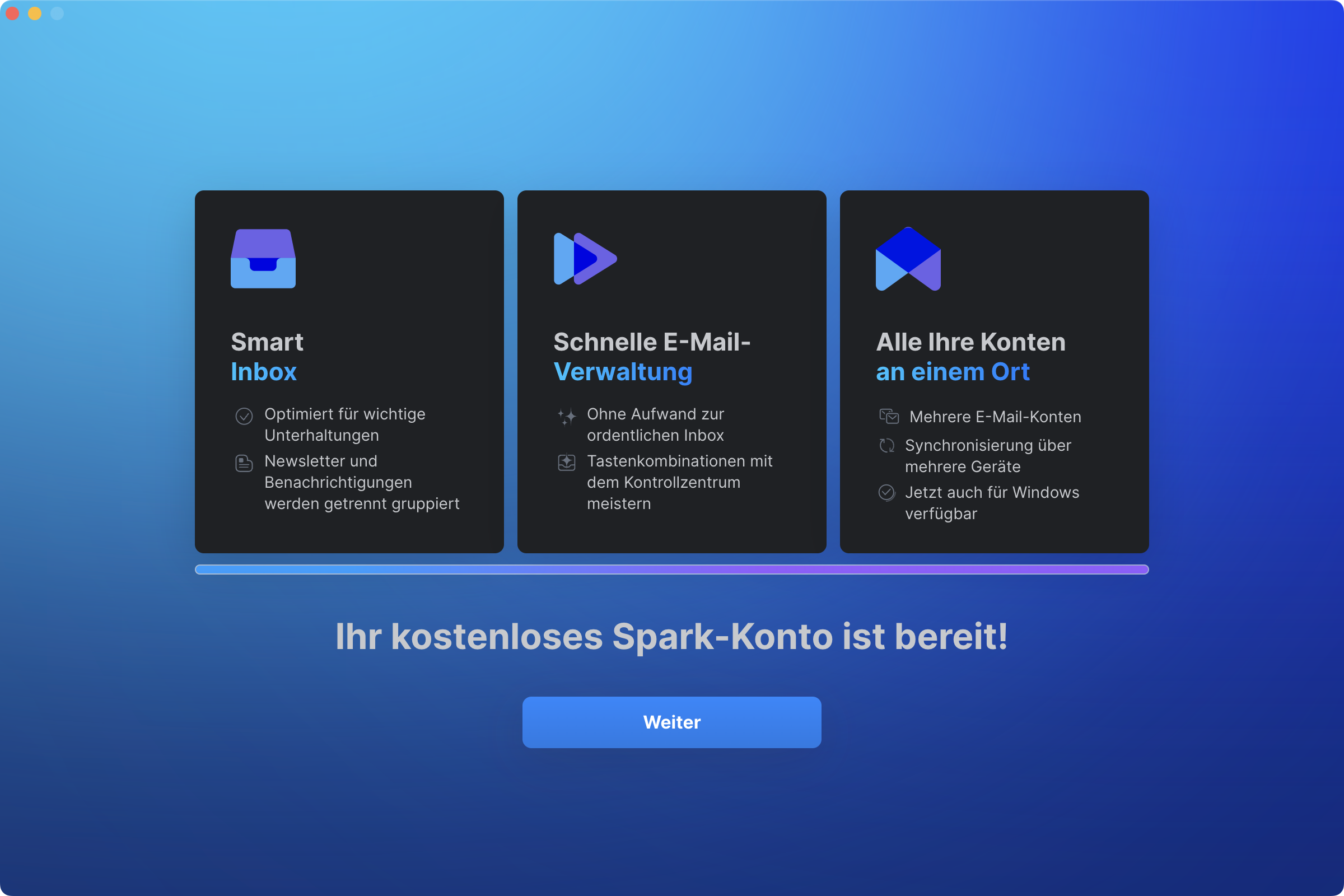 Kostenloses Spark-Konto