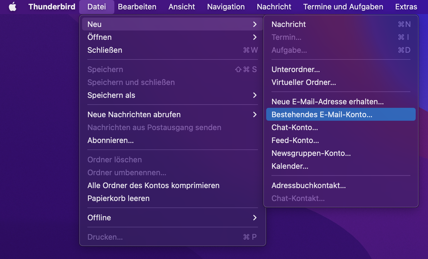 Neues Mailkonto