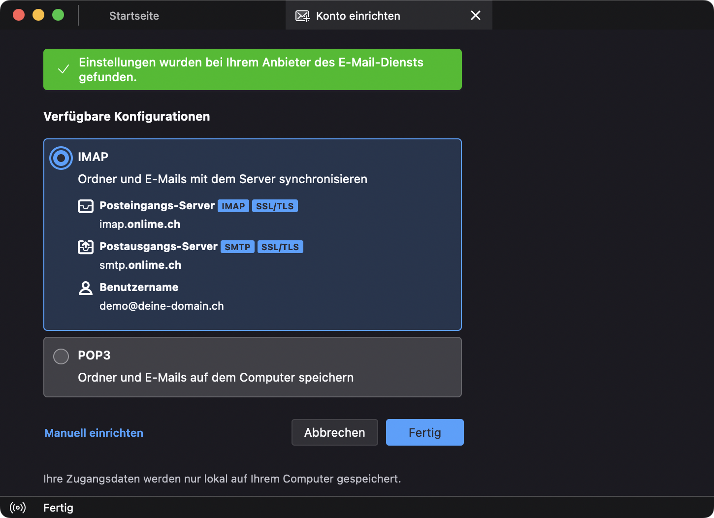 Automatische Konfiguration