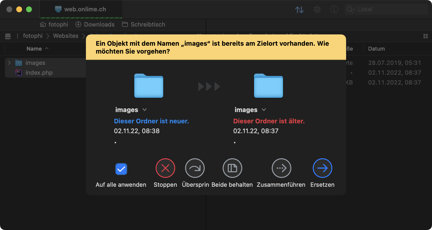 Dateien Ersetzen