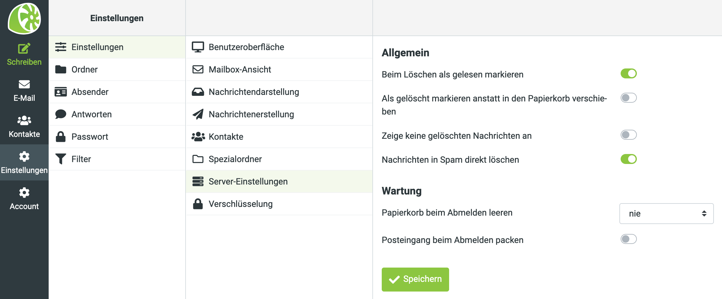 Server-Einstellungen