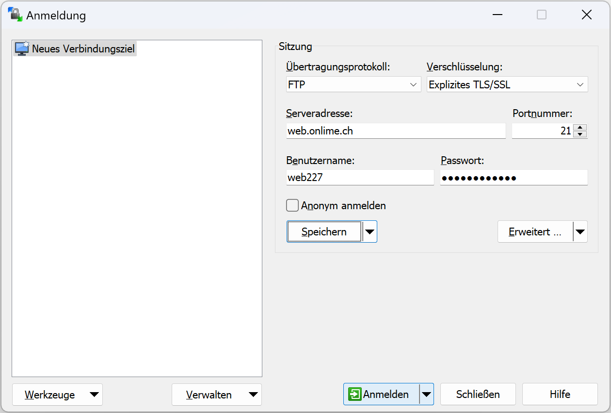 FTP-login