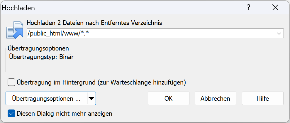 Upload Dateien