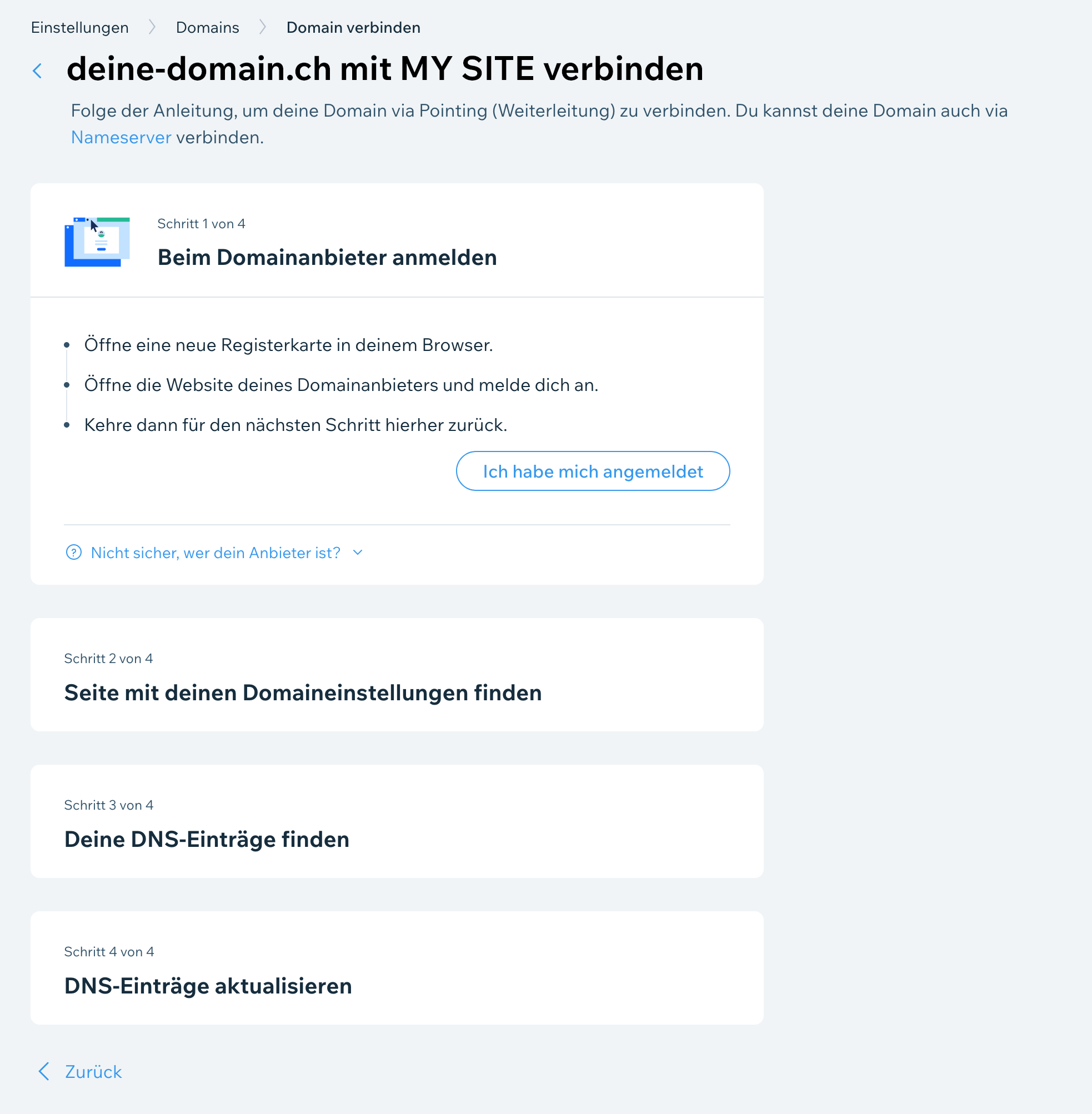 Schritt 1