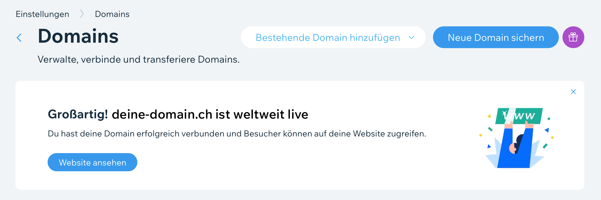 Domain live